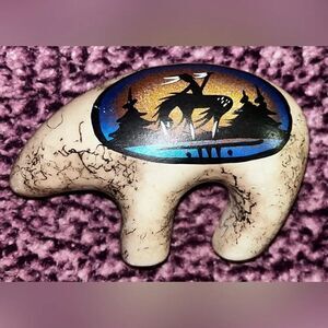 Native American blue Navajo art piece
